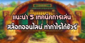 แนะนำ 5 เทคนิคการเล่นสล็อตออนไลน์ ทำกำไรได้ชัวร์