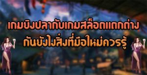 เกมยิงปลากับเกมสล็อตแตกต่างกันยังไงสิ่งที่มือใหม่ควรรู้